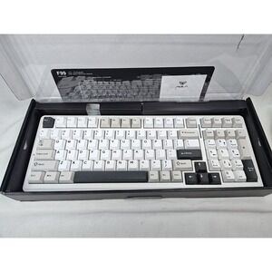 Open Box AULA F99 Wireless Mechanical Keyboard Gray Wood V3 RGB Gasket Gray READ